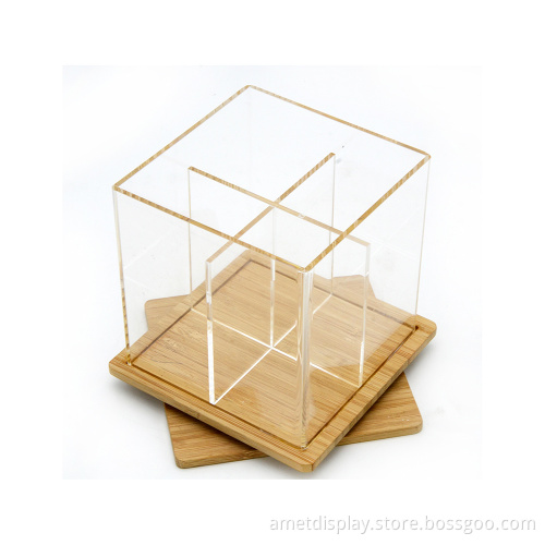 Design Display Box Of Acrylic And Bamboo Materials